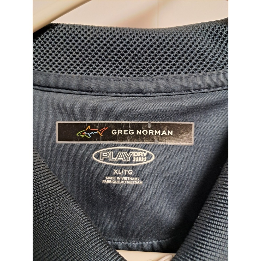 Greg Norman Xl Blue Striped Polo For Men - Picture 2 of 5